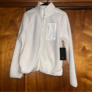 Women's White Fleece Etonic Jacket